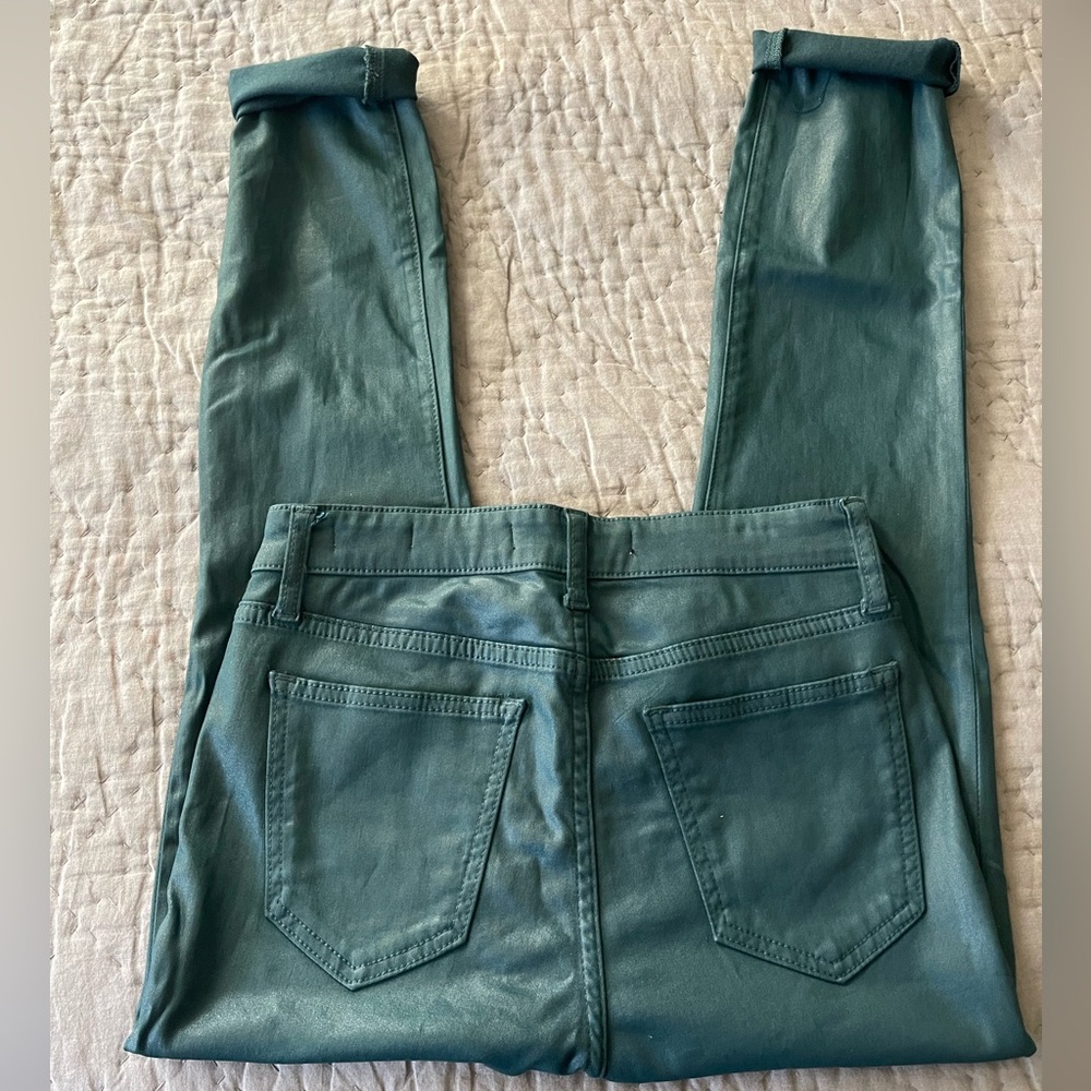 Joe’s Jeans the Charlie high rise skinny ankle coated modal blend green size 27 - Picture 7 of 10